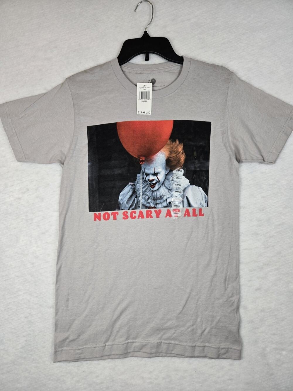 NWT Pennywise IT T-Shirt Unisex Funny Horror Cotton Scary Size S Clown Halloween